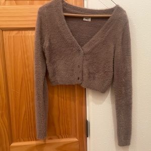 Aritiza cropped fuzzy sweater